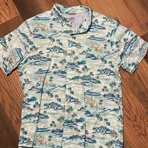Men's IZOD Saltwater Dockside Button Front Shirt Hawaiian shirt